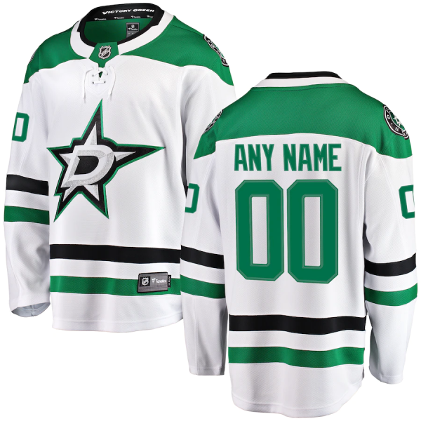 Dallas Stars Trikot Fanatics Branded Auswärts Breakaway Benutzerdefinierte Weiß